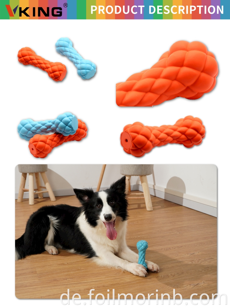 Orange Cleaning Tooth Bone Dog Toy 